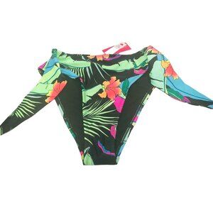 Xhilaration Women's Sz Small 0-2 High Leg High Waist Sash Tie Bikini Swim Bottom